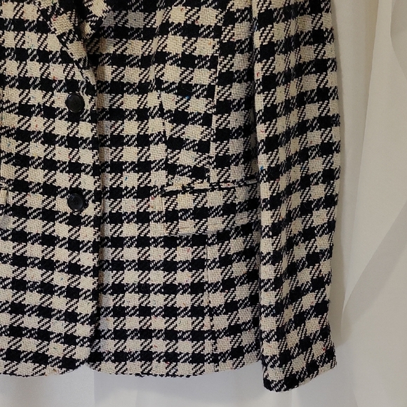 Talbots Women's Black and White Checkered Jacket - Picture 5 of 14